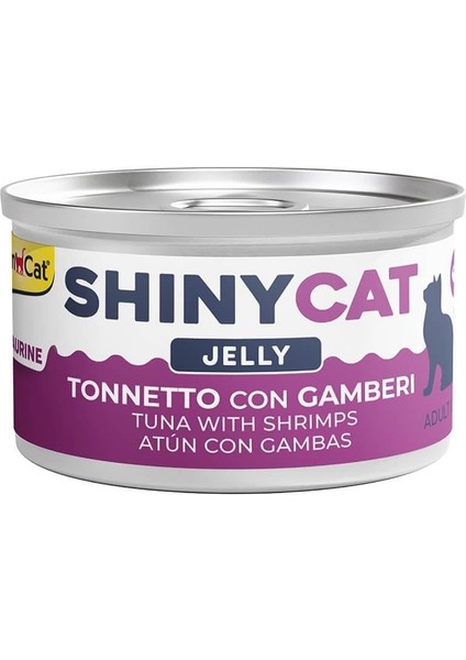 Shinycat Jöle İçinde Ton Balıklı ve Karidesli Kedi Konservesi 70g modelleri