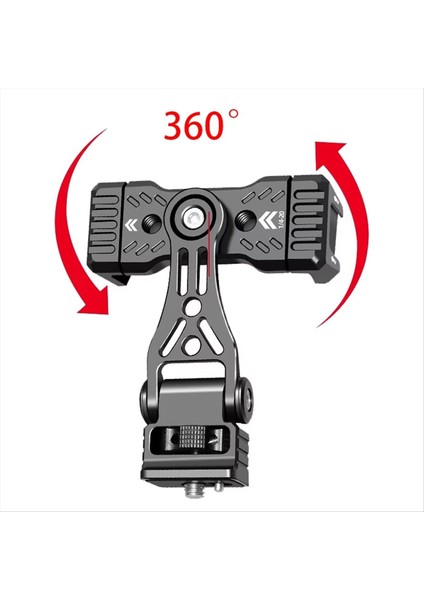 Metal Telefon Tutucu Soğuk Ayakkabı Dağı 360° Dönebilen 1/4 3/8 Arrı Delik Akıllı Telefon Için Dikey Çekim Dslr Kelepçe (Yurt Dışından) modelleri