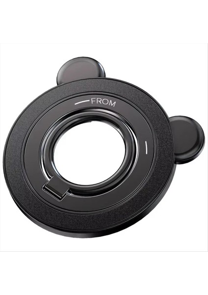 Manyetik Telefon Kavrama Tutucu Taşınabilir Parmak Yüzük Standı 360 ° Rotasyon 90 ° Flip Kickstand Smartphones Siyah (Yurt Dışından)
