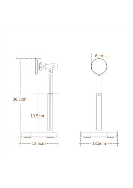 2x Alüminyum Alaşımlı Braket Masaüstü Canlı Akış Konferansı Cep Telefonu Manyetik Emme Braketi Gümüş (Yurt Dışından) modelleri