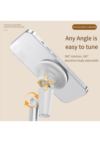 2x Alüminyum Alaşımlı Braket Masaüstü Canlı Akış Konferansı Cep Telefonu Manyetik Emme Braketi Gümüş (Yurt Dışından) fırsatları