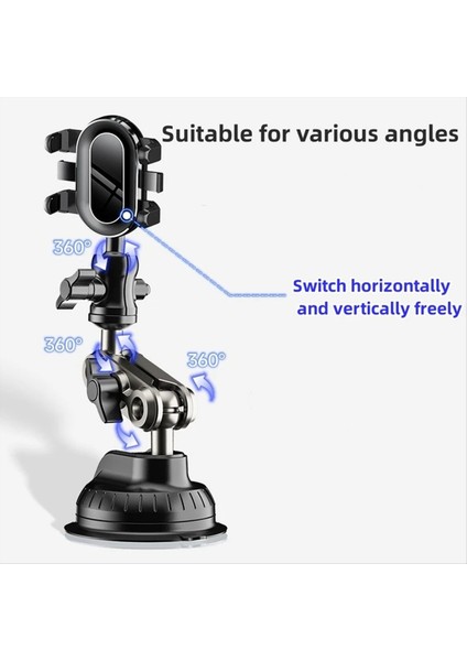 Araç Telefonu Tutucu Çekim Araba 2&#39 Si 1 Arada Güçlü Vantuz Çok Açılı Ayarlanabilir Alüminyum Alaşımlı Klip Tutucu A (Yurt Dışından) indirimleri