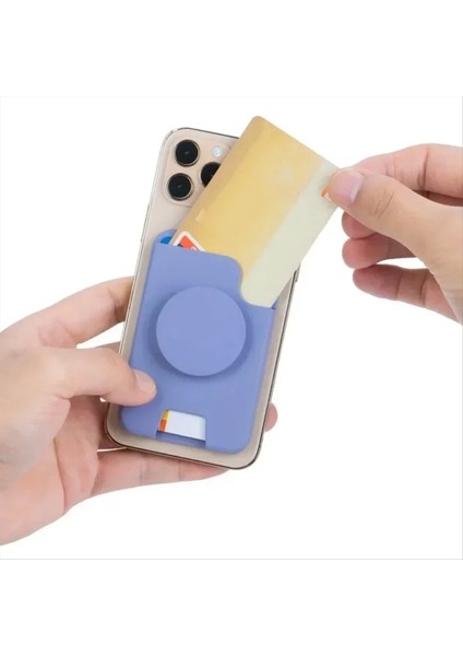 Magsafe Için Manyetik Kartlıklı Cüzdan IPhone 16 17 Pro Samsung S25 S26 Macsafe Cep Telefonu Kavrama Tok Parmak Yüzük E (Yurt Dışından) modelleri