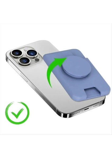 Magsafe Için Manyetik Kartlıklı Cüzdan IPhone 16 17 Pro Samsung S25 S26 Macsafe Cep Telefonu Kavrama Tok Parmak Yüzük E (Yurt Dışından) fırsatları