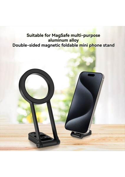 Magsafe Için Telefon Monte Edilebilir Taşınabilir Çift Taraflı Manyetik Stand Masa Montaj Telefon Tutucu Tutucu (Yurt Dışından) modelleri