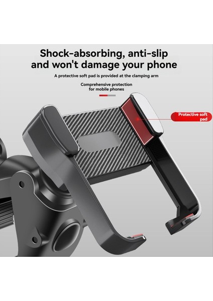 Motosiklet Telefon Tutucu Universal Shockproof Bike Telefon Tutucusu 360 ° 4.7-7 Inç Telefonlar Için Yarım Muhafaza Telefonu Braketini Görüntüleyin (Yurt Dışından) indirimleri