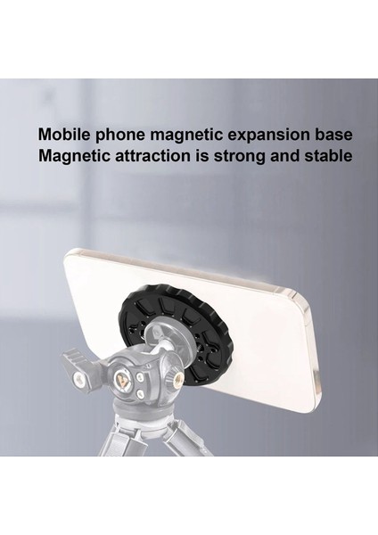 Alüminyum Alaşımlı Manyetik Telefon Tripod Adaptörü Çok Açılı Yerleştirme Delikleri Manyetik Telefon Tripod Adaptörü Yaygın Uyumlu (Yurt Dışından) fiyatları