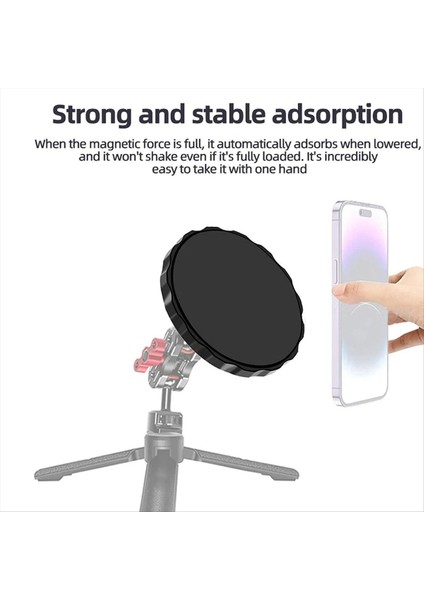 Alüminyum Alaşımlı Manyetik Telefon Tripod Adaptörü Çok Açılı Yerleştirme Delikleri Manyetik Telefon Tripod Adaptörü Yaygın Uyumlu (Yurt Dışından) indirimleri