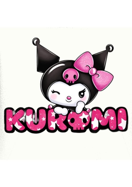 Unisex Baskılı Çocuk Swaetshirt Kapüşonlu 3 Iplik Şardonlu Kuromi Baskılı indirimleri