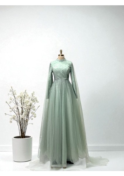 Tesettür Prenses Abiye modelleri