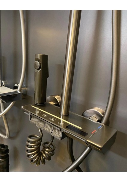 Antrasit Dijital Piyano Duş Seti