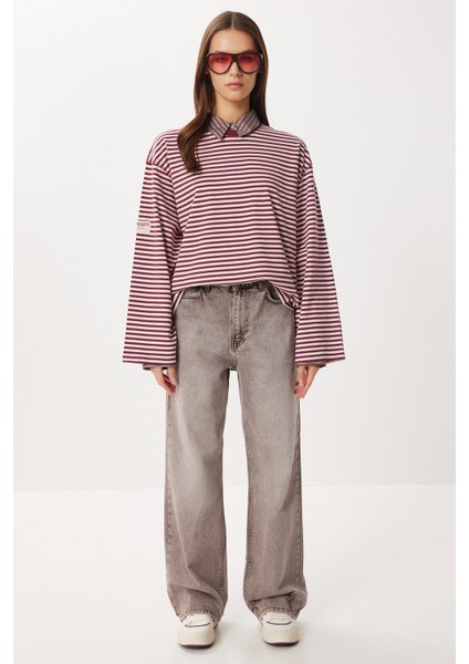 Düz Paça Yüksek Bel Jean LRI0031 Açık Kahverengi fırsatları