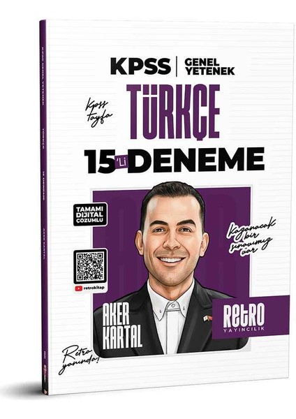 2026 Kpss Gygk Retro Yayınları Türkçe 15 Deneme Tamamı Çözümlü Aker Kartal