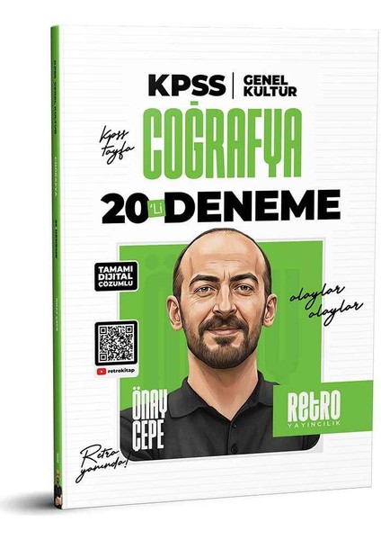 2026 Kpss Gygk Retro Yayınları Coğrafya 20 Deneme Tamamı Çözümlü Önay Çepe