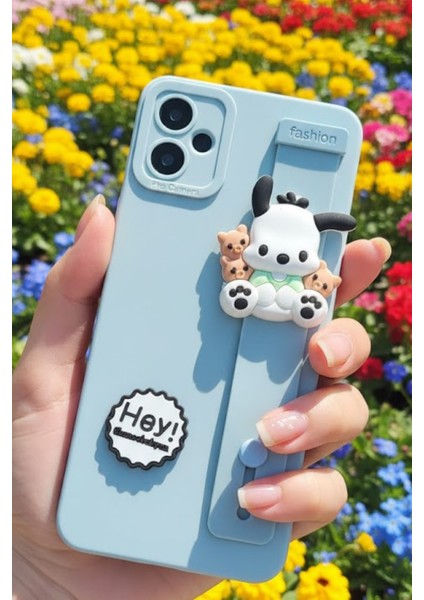 Samsung Galaxy A05 Uyumlu Kılıf Mavi Renk 3D Figürlü Darbe Emici Yumuşak Silikon Kapak