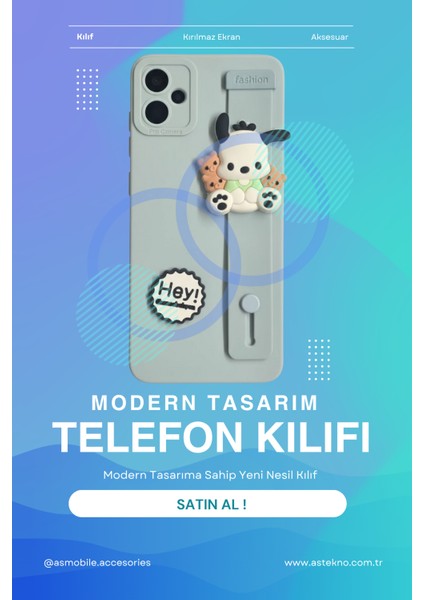 Samsung Galaxy A05 Uyumlu Kılıf Mavi Renk 3D Figürlü Darbe Emici Yumuşak Silikon Kapak indirimleri