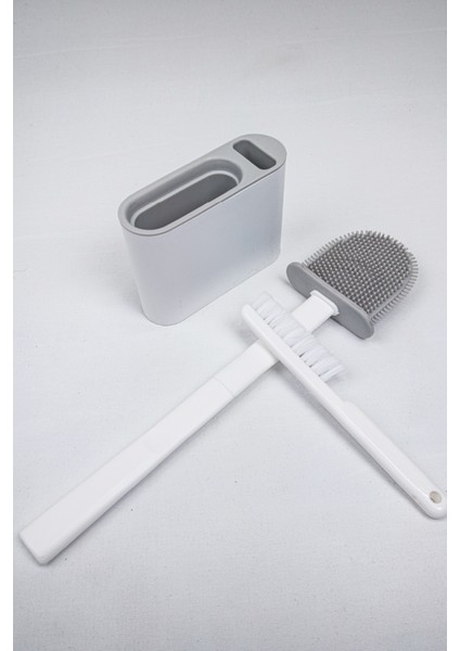 3’lü Silikon Tuvalet Temizlik Fırçası Seti