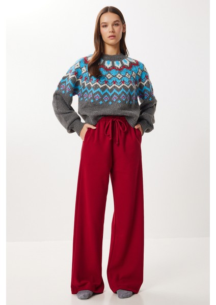 Çok Yumuşak Dokulu Selanik Eşofman Altı LUB0063 Vişne fiyatları