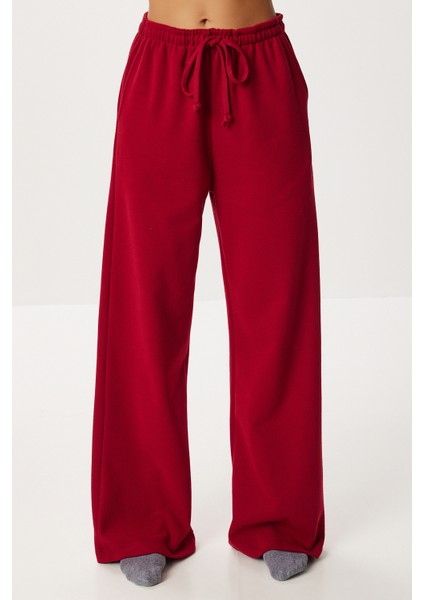 Çok Yumuşak Dokulu Selanik Eşofman Altı LUB0063 Vişne modelleri