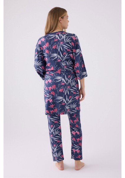 8904 Kadın 3'lü Pijama Takımı modelleri
