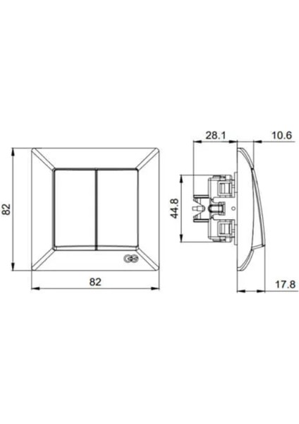 Ikili Topraklı Metalik Siyah Anahtar Komütatör Karen Priz 1 Adet modelleri