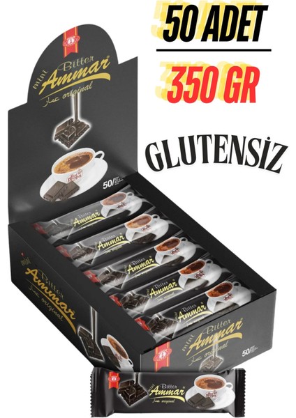 Bitter Çikolata %25 Kakao'lu, Glutensiz, '4.2 Kg' (12 Kutu = 600 Adet) Kahve Yanı, Ikramlık fiyatları