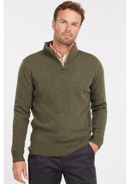 Pullover Nelson Yarım Fermuar Kazak GN73 Seaweed