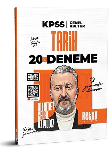 2026 Kpss Gygk Retro Yayınları Tarih 20 Deneme Tamamı Çözümlü Mehmet Celal Özyıldız