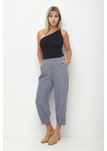 Beli Lastikli Paçası Pileli Pantolon fırsatları