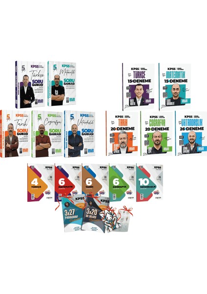 2026 Kpss Gygk Retro Yayınları 5li Kpss Soru Bankası Seti + 5li Kpss Deneme Seti ve 7li Kpss Branş Deneme Seti