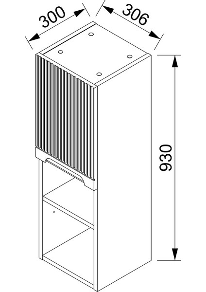 Duo 93 cm Krem %100 Mdf Banyo Boy Dolabı fiyatları