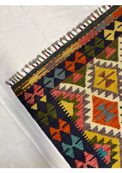 El Dokuma Afgan Kilim Yün Kök Boya