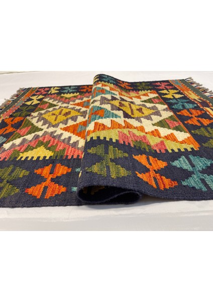 El Dokuma Afgan Kilim Yün Kök Boya