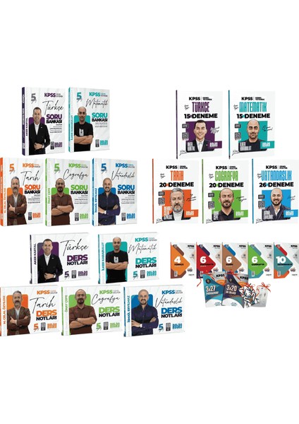 2026 Kpss Gygk Retro Yayınları 5li Kpss Soru Bankası Seti + 5li Kpss Ders Notları + 5li Kpss Deneme Seti ve 7li Kpss Branş Deneme Seti