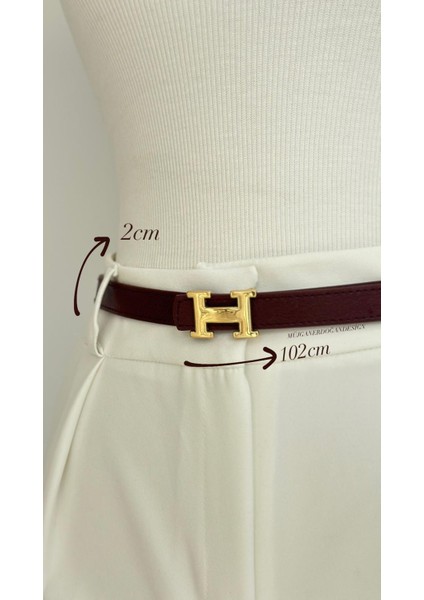 Kadın Kemer Bordo Kemer Gold Tokalı Kemer fiyatları