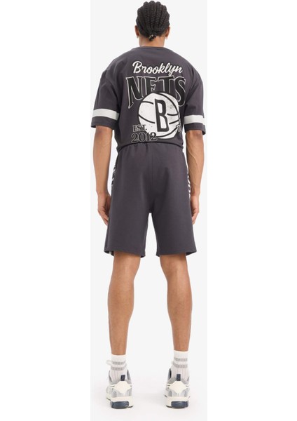NBA Brooklyn Nets Oversize Geniş Kalıp Kısa Paça Şort E2188AX25SM