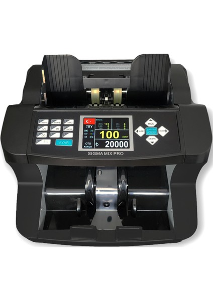 Mix Pro 5 Ülke Karışık Sayım Profesyonel Para Sayma Makinesi + Müşteri Ekranı (TL,USD,EUR,GBP,SRY)