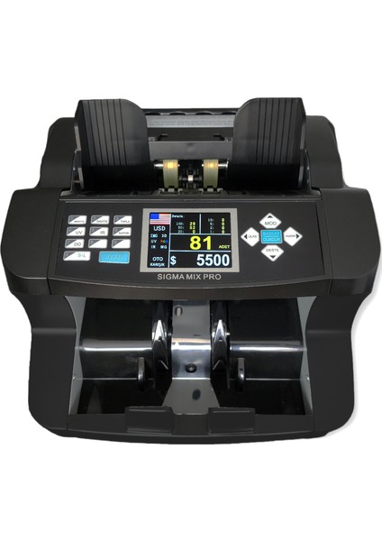 Mix Pro 5 Ülke Karışık Sayım Profesyonel Para Sayma Makinesi + Müşteri Ekranı (TL,USD,EUR,GBP,SRY) modelleri