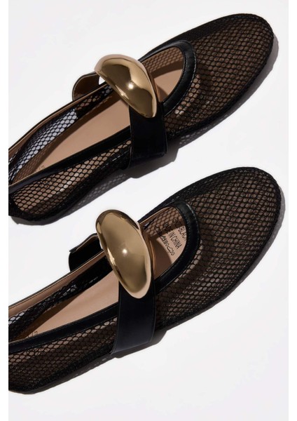 Kadın Düz Taban File Babet