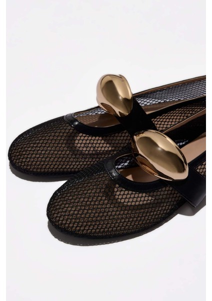 Kadın Düz Taban File Babet