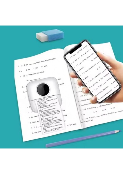 Mini Cep Yazıcı Pembe,3 Adet Beyaz Sticker, 3 Adet Renkli Kağıt, 1 Adet Beyaz Kağıt fiyatları
