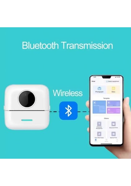 Mini Cep Yazıcı Pembe,3 Adet Beyaz Sticker, 3 Adet Renkli Kağıt, 1 Adet Beyaz Kağıt modelleri