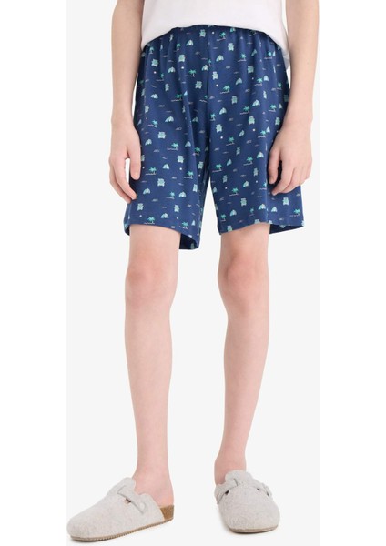Erkek Çocuk Pijama Takımı Baskılı Kısa Kollu Üst Desenli Şort E2693A825HS