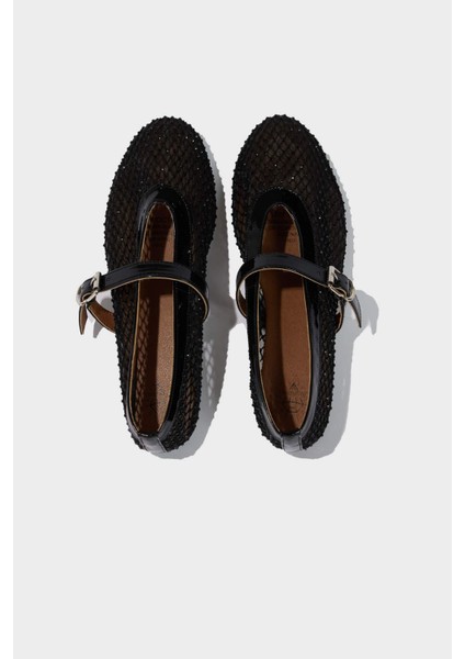 Kadın Tek Bantlı Düz Taban Babet