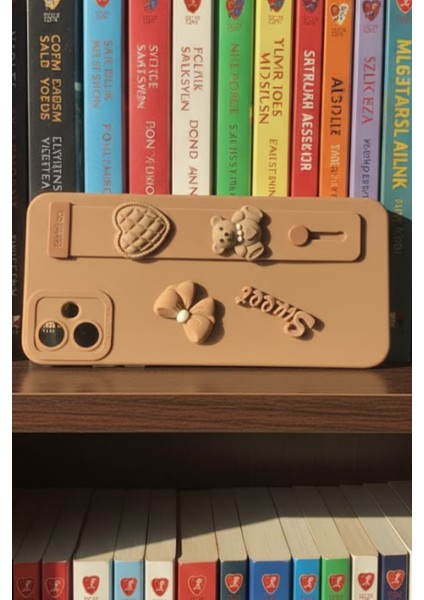 Samsung Galaxy A05 Uyumlu Kılıf Kahverengi Renk 3D Figürlü Darbe Emici Yumuşak Silikon Kapak fiyatları