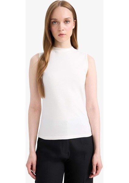 Bisiklet Yaka Basic Düz Atlet D4894AX25SM