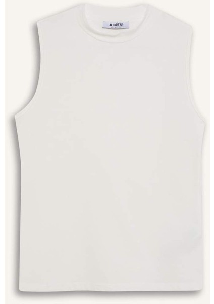 Bisiklet Yaka Basic Düz Atlet D4894AX25SM