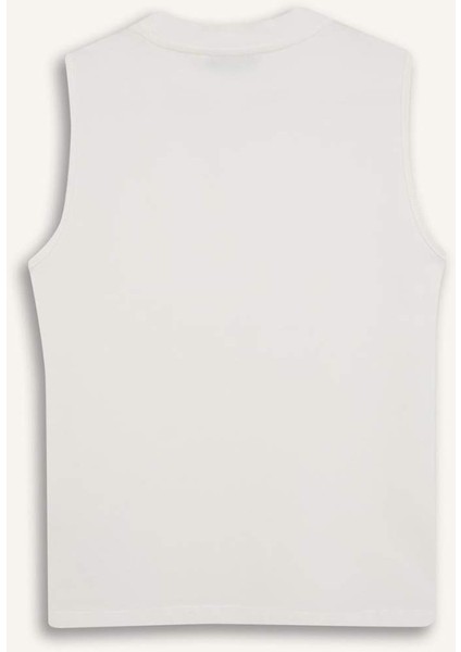 Bisiklet Yaka Basic Düz Atlet D4894AX25SM