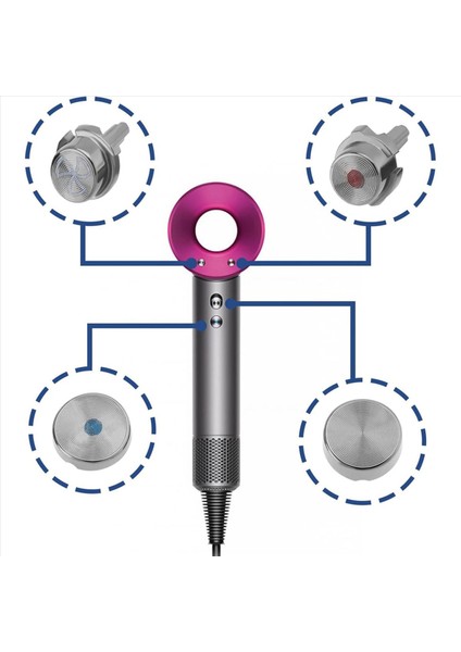2x Saç Kurutma Makinesi Anahtarı Düğmesi Kontrol Düğmeleri Soğuk Hava Düğmesi Değiştirme Dyson Saç Kurutma Makinesi HD01 HD02 HD03 HD04 HD08 (Yurt Dışından) fiyatları