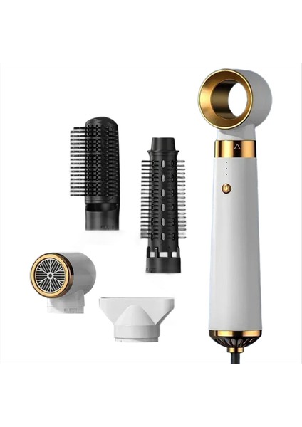 Çok Işlevli Saç Kurutma Makinesi 5 In 1 Sıcak Hava Tarak Otomatik Saç Kıvırma Çubuğu Düz Saç Tarak Saç Kurutma Makinesi Tarzı Aracı Hızlı Kuru Beyaz Abd Plug (Yurt Dışından)